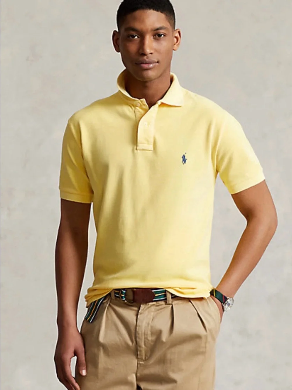 Polo Ralph Lauren Classic Fit Yellow Polo Men M NWT $110